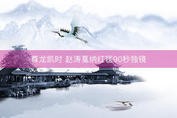 尊龙凯时 赵涛戛纳红毯90秒独镜