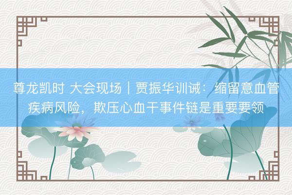 尊龙凯时 大会现场｜贾振华训诫：缩留意血管疾病风险，欺压心血干事件链是重要要领