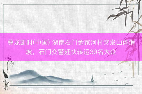 尊龙凯时(中国) 湖南石门金家河村突发山体滑坡，石门交警赶快转运39名大众