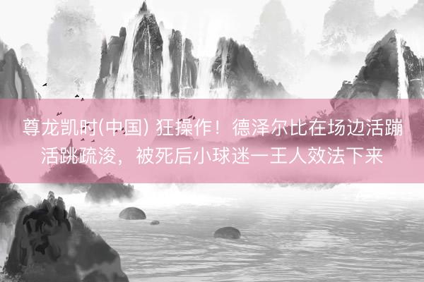 尊龙凯时(中国) 狂操作！德泽尔比在场边活蹦活跳疏浚，被死后小球迷一王人效法下来