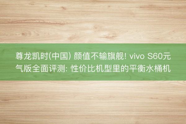 尊龙凯时(中国) 颜值不输旗舰! vivo S60元气版全面评测: 性价比机型里的平衡水桶机