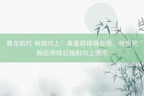 尊龙凯时 稍微向上！黄嘉辉精确长传，林良铭胸部停球后抽射向上横梁