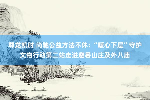尊龙凯时 尚驰公益方法不休: “暖心下层”守护文物行动第二站走进避暑山庄及外八庙