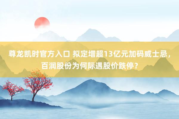 尊龙凯时官方入口 拟定增超13亿元加码威士忌，百润股份为何际遇股价跌停？